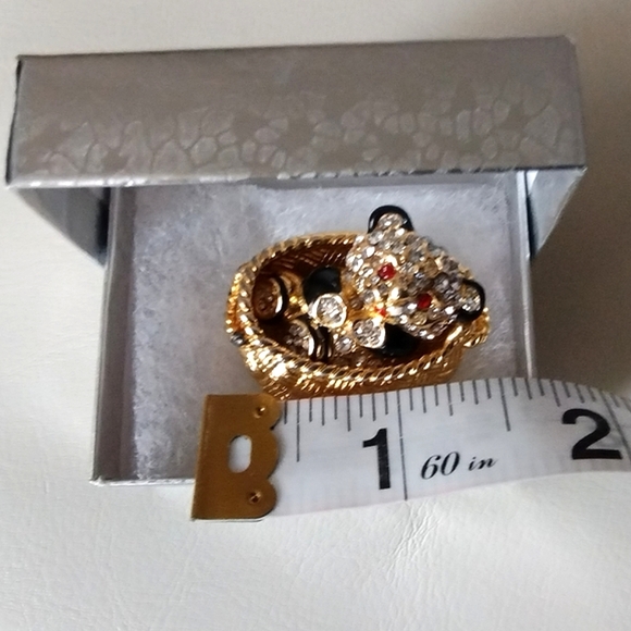 Panda 🐼 Pave Encrusted Rhinestone Enamel Brooch - Picture 5 of 11